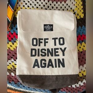 Cream and Brown Men's Backpack